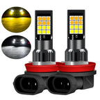 2Pcs Dual Colors H11 H8 9006 HB4 881 H27 High Quality 3030 LED Auto Fog Lamp Car Anti Fog Light Bulb Foglamps Yellow White Amagi