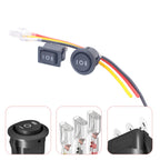 1/2PCS 12V Round Rocker Switch DC SPDT Circle Toggle Switch with Wires for Auto Marine Boat Switches Modified 3 Pin ON Off ON