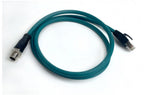 M12 X-Code 8Pin Male to RJ45 Gigabit Ethernet Cable 10Gbps IP67 Shielded - Industrial CAT6A Network Wire for Robotics & Harsh