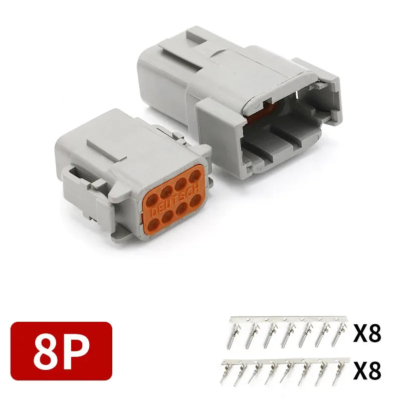 Deutsch DT/DTM/DTP/DTF Series Waterproof Connector 2-12Pin | Flange Mount for Automotive & Industrial Wiring Harness