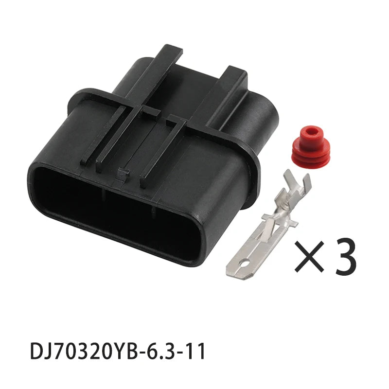 QLW-A-B3F-B High current Automotive Electronic fan 3-hole wiring harness plug DJ70320YB-6.3-11/21