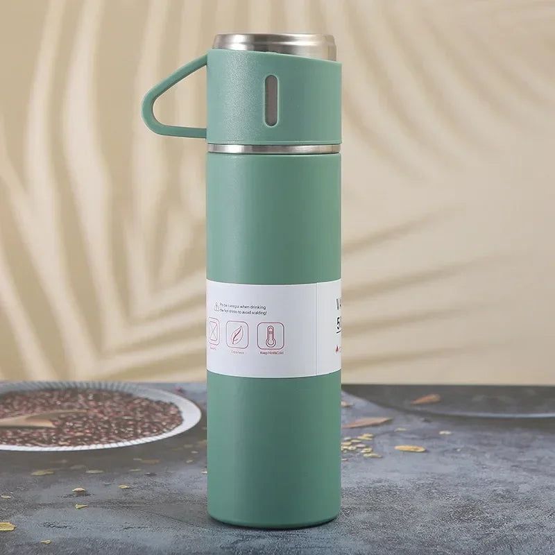 Vacuum Flasks Thermoses Set Thermos for Hot Water Bottle Drinkware Fathers Day Gifts Home Stainless Steel 500ml Thermal Cold