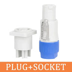 5/10/20PCS 3Pin NAC3FCA NAC3FCB Power Connector Stage Lighting Speakon Male Plug Blue (Input)+White (Output) Plug+Female Socket