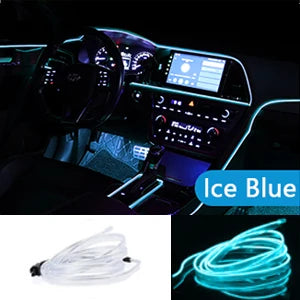 1M/3M/5M USB LED Ambient Light For Car LED Panel Dashboard Neon Strip Interior Decorations Atmosphere EL Light Line Tube With