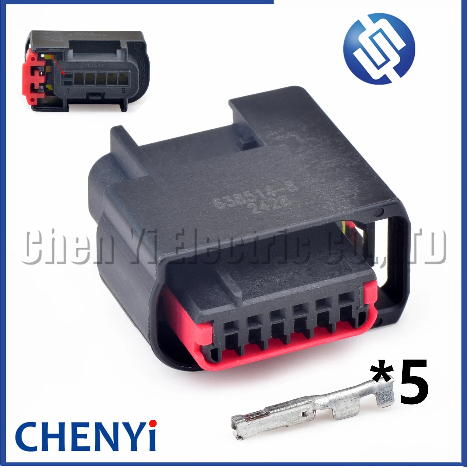 6 Pin 5 way Automotive Automatic transmission connector Car speed regulator sensor harness plug 638514-3 For Jeep