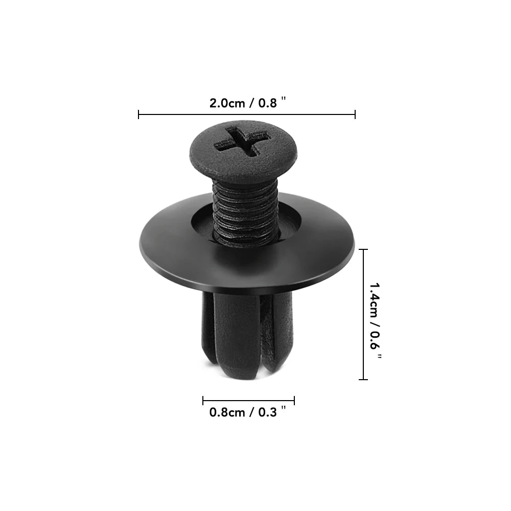 8mm Hole Door Rivet Plastic Clip 100/50 Fasteners Black Cars Lined Cover Barbs Rivet Auto Fasteners Retainer Push Pin Clips Tool