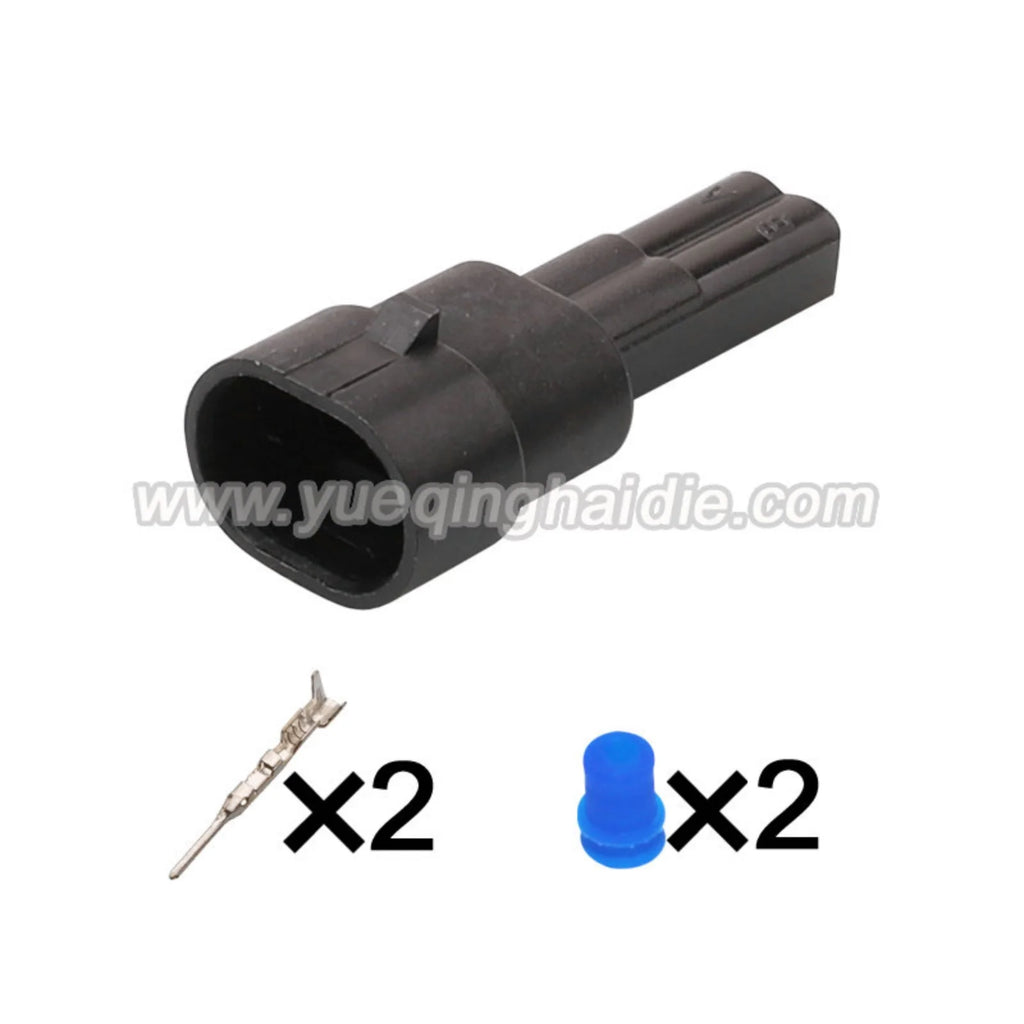 2PIN Connector Waterproof 1.5mm Male Female Connector Wiring Harness Housing Cable Socket For GM 12162197