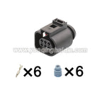 6-Pin Connector Waterproof 1.5mm Male Female Connector Automotive Wire Harness Cable Socket for Audi VW 3B0973813 1J0973713
