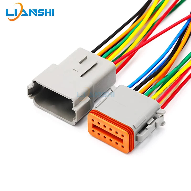New energy connector DT04-12P automotive waterproof connector DT06-12S docking terminal harness plug