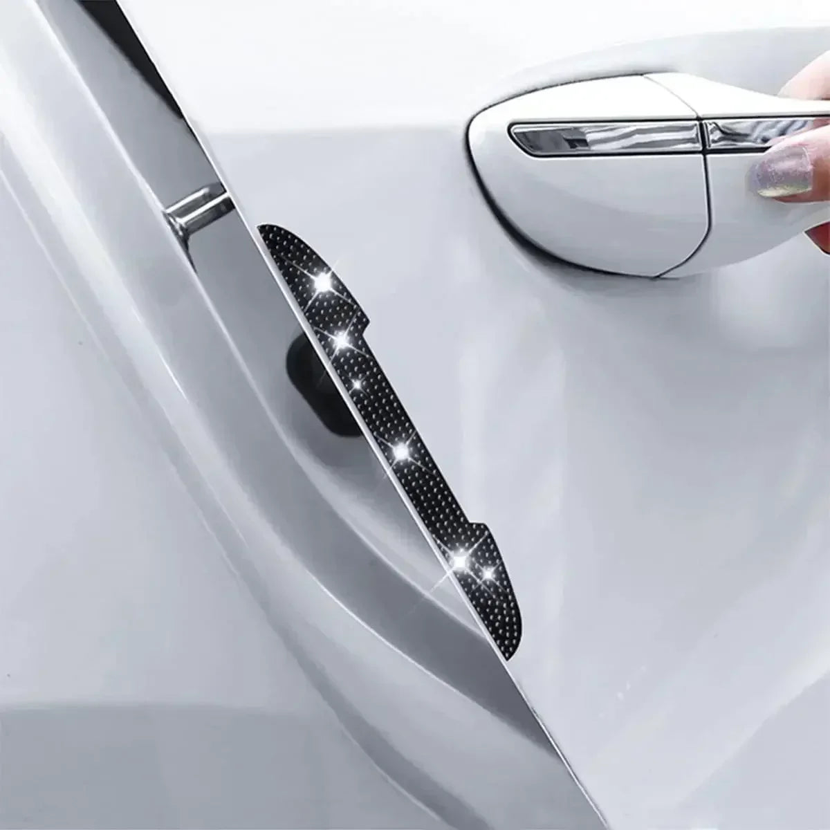 Bling Diamond Car Anti-Collision Strip Rearview Mirror Door Handle Prevent Decoration Rhinestone Scratch Resistant Strip Amagi