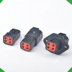 4-Pin Wire Harness Harness Automotive Waterproof Connector harness Black DTP06-4S DTP04-4P