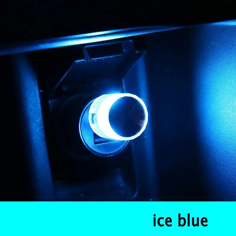 Car USB Ambient Light Mini LED Decorative Atmosphere Lamps for Auto Interior Environment Light Computer Portable Light Plug Play