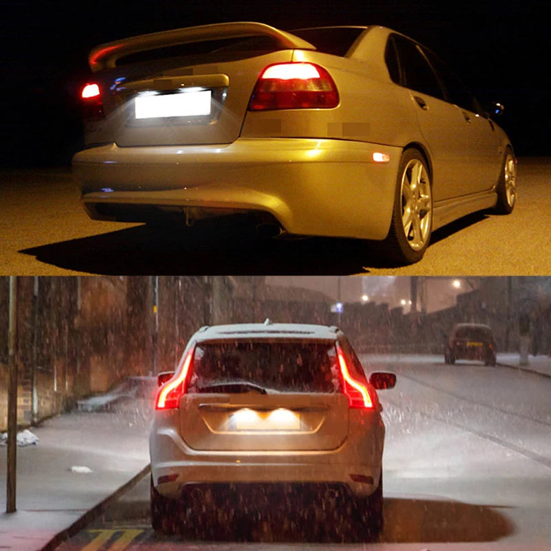 1Pcs LED car license plate light 12V white light for Volvo S40 S60 S80 XC70 XC60 Rear Lights Number Plate Lamp Replacement