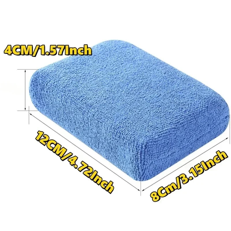 Microfibre Car Wax Applicator Pads Soft Auto Detailing Wax Sponge Rectangle Foam Paint Care Pad Polishing Auto Cleaning Amagi