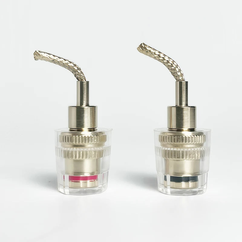 4/10/20PCS Clear Speaker Binding Posts with Banana Plug Sockets, Gold-Plated Copper Terminals for Amplifier, HiFi,Audio Speakers
