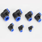 10PCS PV Elbow Pneumatic Quick Fitting, 4/6/8/10/12mm Air/Water Hose Push Connector for Industrial, Heavy Duty Leak-Proof Seal