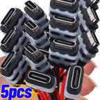 2Pin Waterproof USB C Female Socket Panel Mount Connector for Auto Smart Devices Household Appliances Medical Equipment  5/1pcs