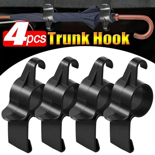 1/4pcs Car Umbrella Holder Car Trunk Hook Umbrella Mount Plant Towel Hook Auto Accessories Internal Storage Organizer Holders