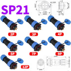 IP68 Waterproof Aviation Connector, Panel Mount Male Female Plug Socket for Industrial Equipment, 2–12 Pin Circular Connector