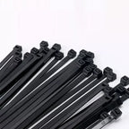 Heavy Duty Self-Locking Nylon Cable Ties 5x200 5x500mm Black, Weatherproof Zip Ties for Electrical Industrial Home Use,Bulk Pack