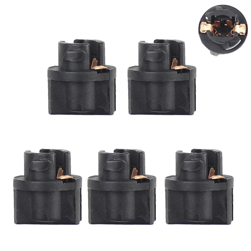 5Pcs Signal Lamp T5 LED Twist Socket Instrument Panel Cluster Socket Lamp Holder Base T5 Socket Car Bulbs Base