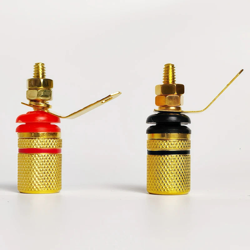 10/20/40PCS 307-Type Gold-Plated Binding Posts, 4mm Banana Sockets for Speaker & Amplifier Panel Mount, High-Current Terminals