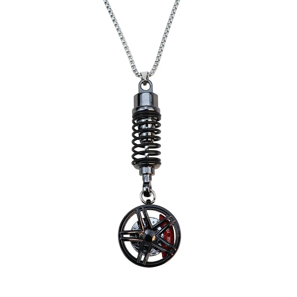 Car Wheel Shock Absorber Ornament Car Interior Rearview Mirror Pendant Car Pendant Hanging, Halloween, Christmas Gift Amagi
