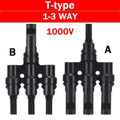 1/5 Sets Photovoltaic Solar PV Connector IP67 Y/T Type 30A 1000V 3-7 Way Branch Kit for PV/MC Cable 2.5/4/6mm² Battery Module