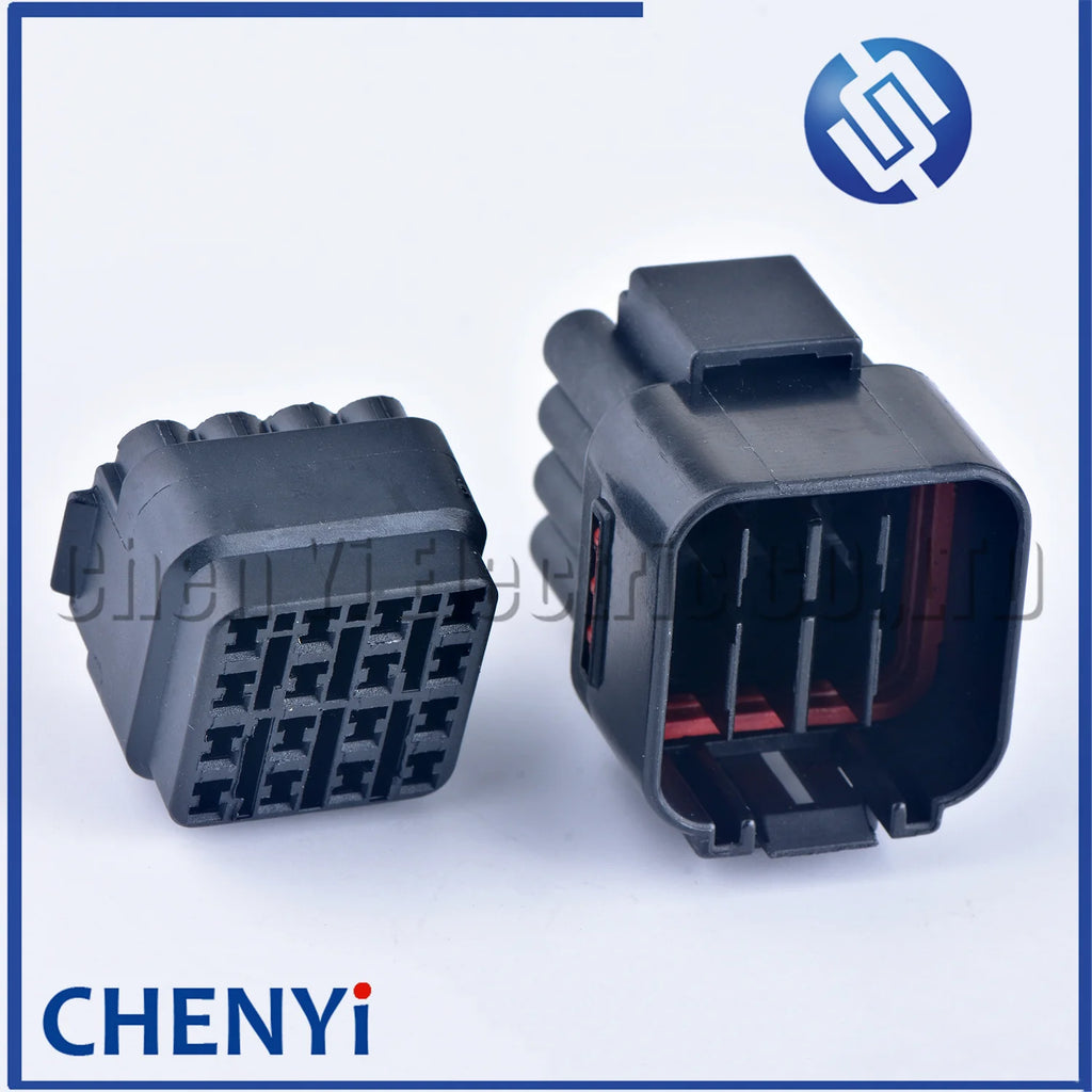 1 Set Black 16 Pin Auto Waterproof Electric Wire Cable Connector Male Or Female Socket Plug 6085-0510 6188-0353 6185-0510