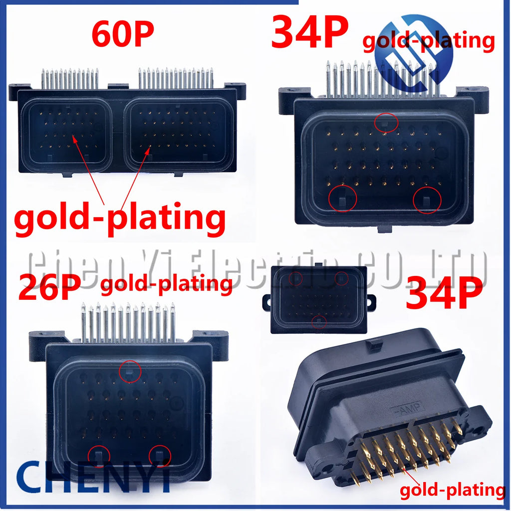 26/34/60 Pin ECU PCB Mount Header Plug Connector 6437288-1 6437288-3 4-1437290-0 3-1437290-7 5-6447223-0 6437288-6 2-6447232-3