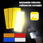 50/10pcs Car Bumper Reflective Stickers Reflective Warning Strip Tape Secure Reflector Stickers Decals Safety Warning 3*8CM