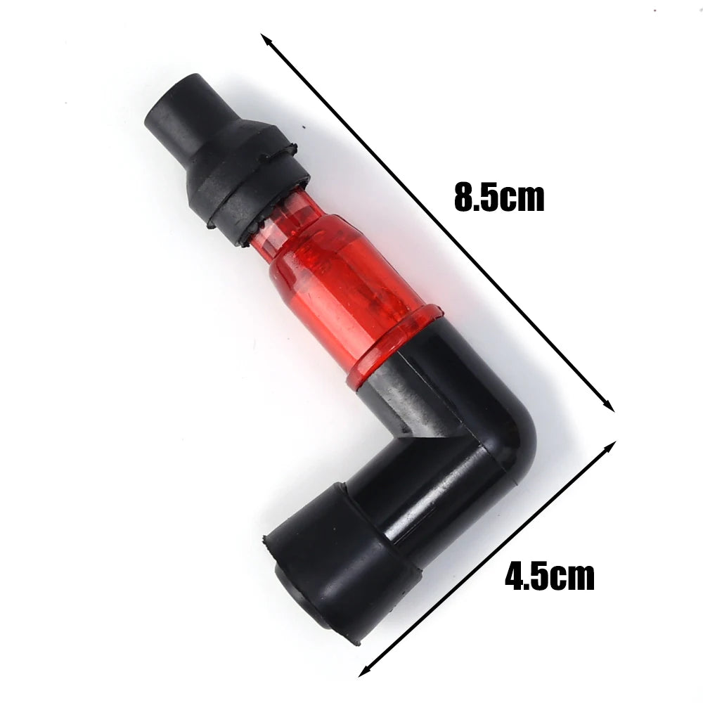Motorcycle Ignition Spark Plug Cap Universal Flash Spark Plug High Pressure Cap Elbow Shaped Motorcycle Modification Accessories