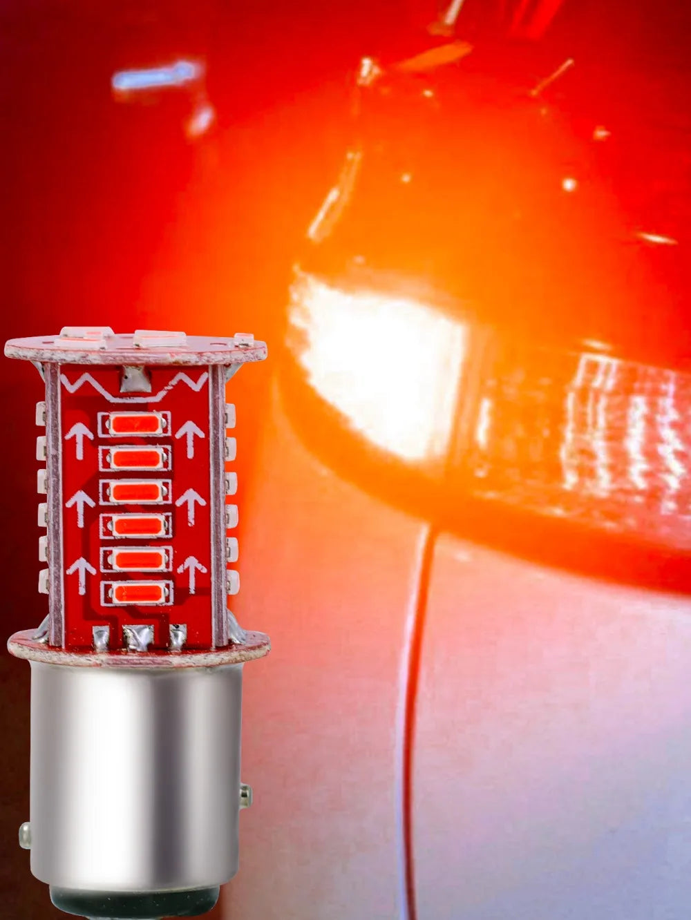 Motorcycle Strobe Lights 1157 BAY15D LED Brake Light DRL Flash Reversing Parking Turn Signal Stop Tail Lamp for Auto Motorcycle
