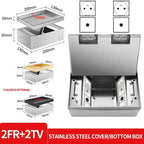 Hidden Inlaid Floor Socket: Ultra-thin Design with Built-in Multiple Power EU FR UN US AC Power Outlets and USB Charging Port