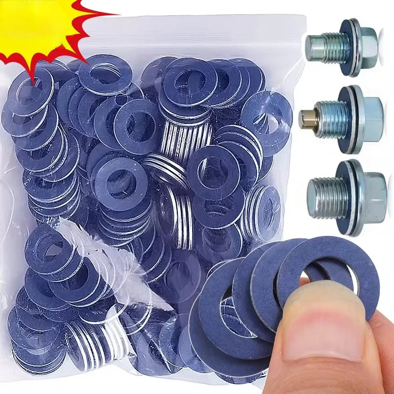 Car Oil Pan Drain Screw Gasket Engine Sump Oil Drain Bolt Seal Gasket 12mm Hole Nut Seal Ring for Toyota Lexus OE# 90430-12031