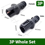 10/50 Sets 2-12P Male Female DT Connector Tail Clip Set with Corrugated Pipe Fixed Harness Clip,Protective Sheath 1011-235-0405