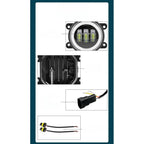 2 PCS 3.5Inch Car  LED Fog Lights Ring White Yellow  Ring Turn Signal Lamp For Offroad  Vehicle Headlight