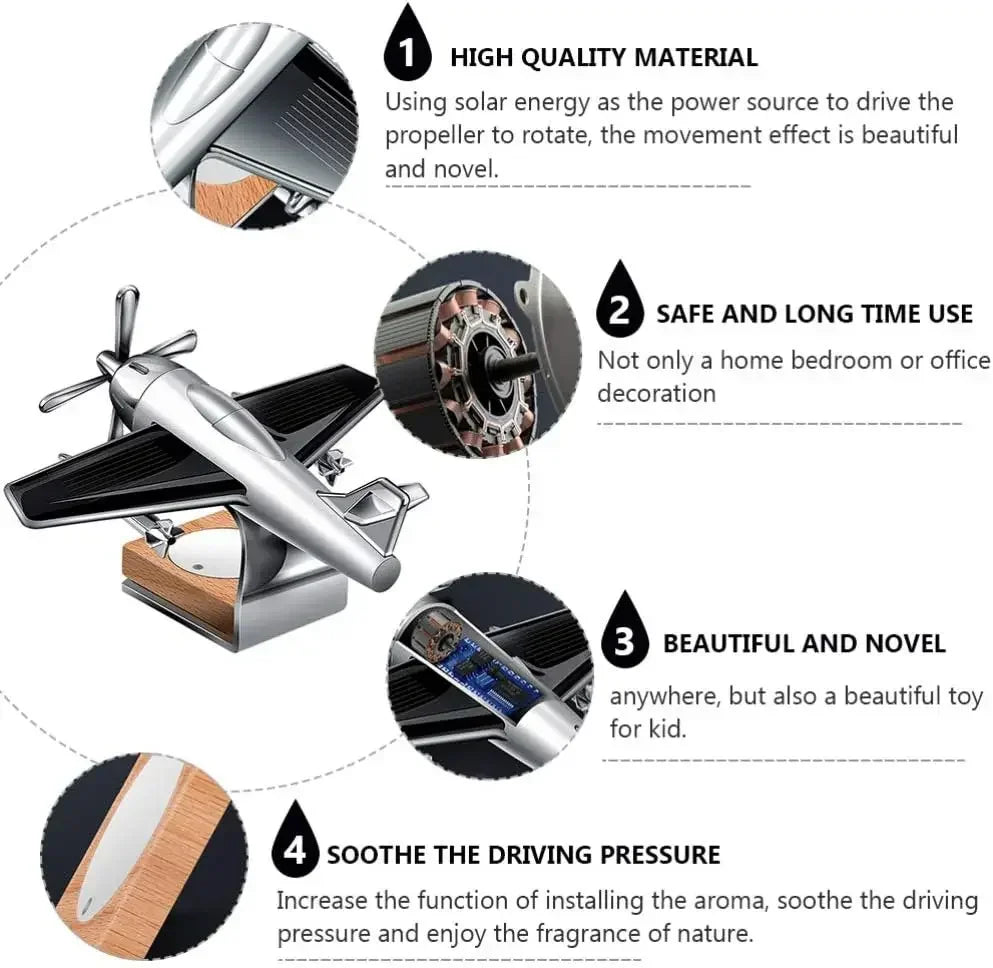 Solar Powered Aircraft with a Unique Scent Solar Aircraft Decorative Optical Concentrator Car Plane Amagi