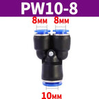 Pneumatic Push-to-Connect Fittings Kit 20/100/500PCS Y W Shaped Air Water Oil Hose Connectors for Nylon Polyurethane Tubing