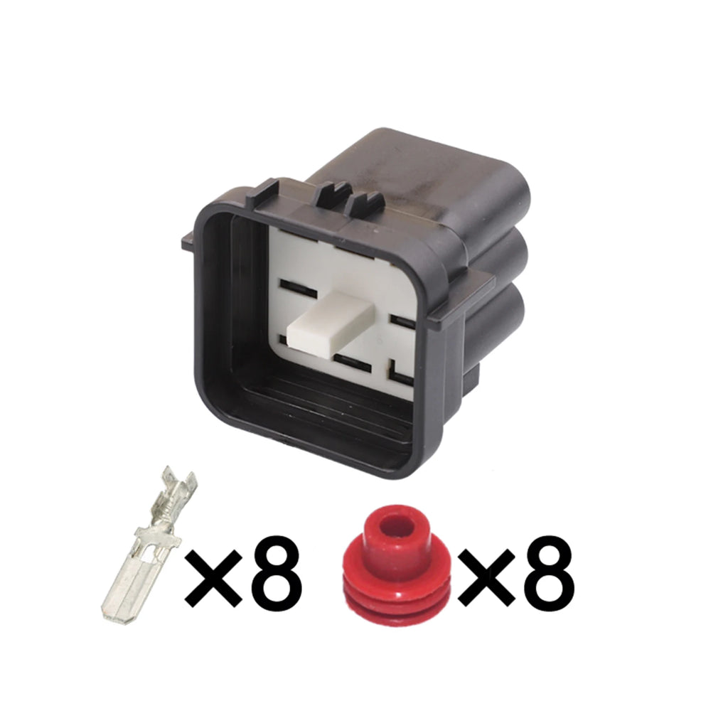 8-Pin Connector Waterproof 6.3mm Male Female Connector Terminal Wiring Harness Automobile Housing Cable Plug 344073-1 344079-1
