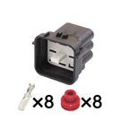 8-Pin Connector Waterproof 6.3mm Male Female Connector Terminal Wiring Harness Automobile Housing Cable Plug 344073-1 344079-1