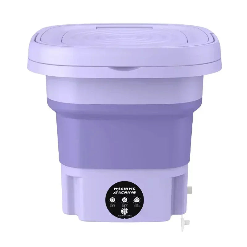 8L Portable Small Foldable Washing Machine with Spin Dryer For Socks Underwear Panties Washer Household Mini Machine Amagi