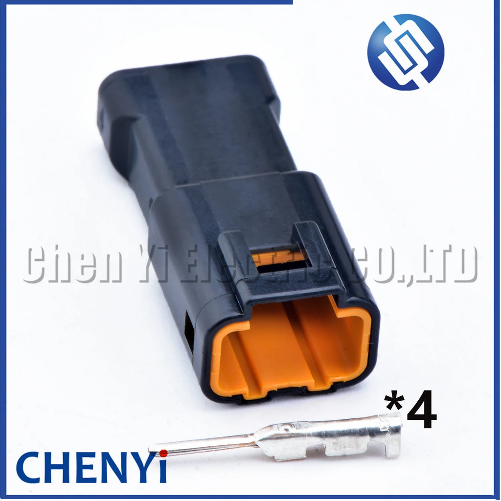 5 sets black 4 Pin JWPF type Male or Female Automotive Waterproof Cable Connector Butt Plug 04R-JWPF-VSLE-S 04T-JWPF-VSLE-S