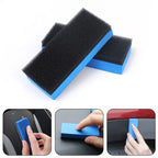 10X Car Sponge Block Cleaning Wax Polish Pad Tool Car Sponge Black Blue Double-Sided Sponge Hand Sanding Block Automotive Care