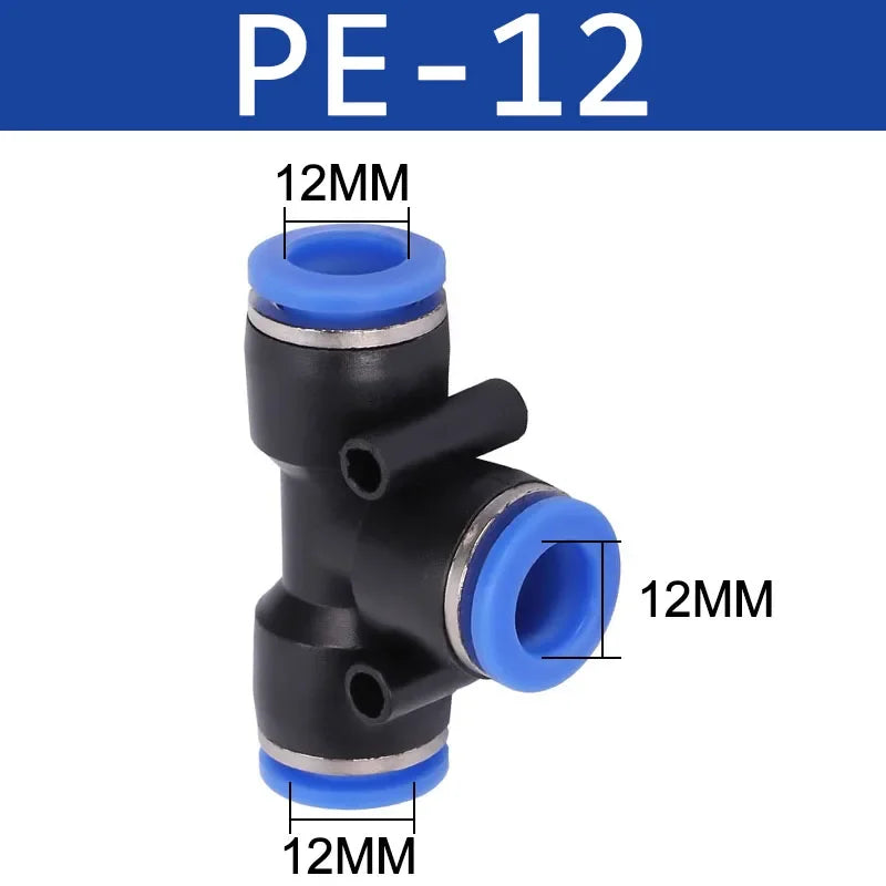 10PCS PE/PEG Plastic Quick Connector - 4-12mm Push In Fitting for Air Hose & Tube, Industrial & Home Pneumatic Systems