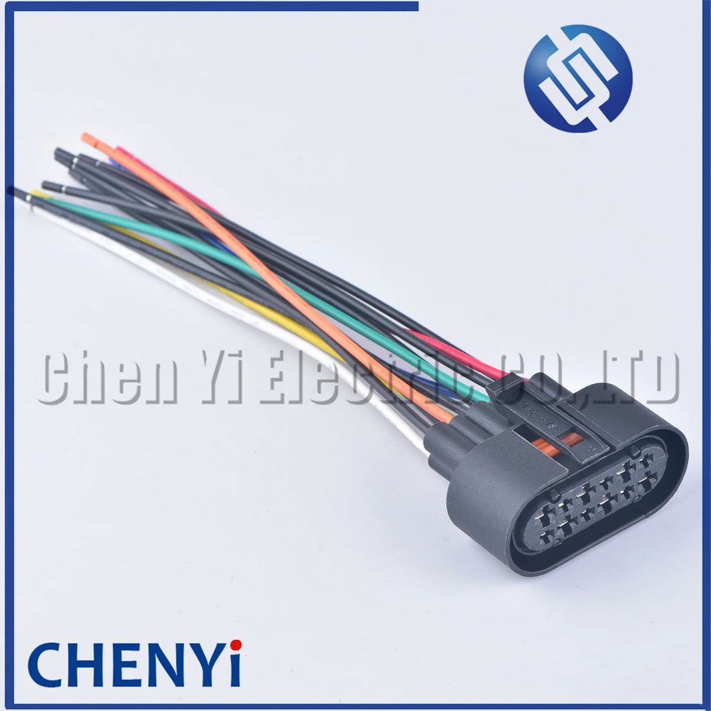 Black 12 pin wire socket automotive waterproof connector female 1.5/3.5 wiring auto connector automotive electrical connector