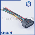 Black 12 pin wire socket automotive waterproof connector female 1.5/3.5 wiring auto connector automotive electrical connector