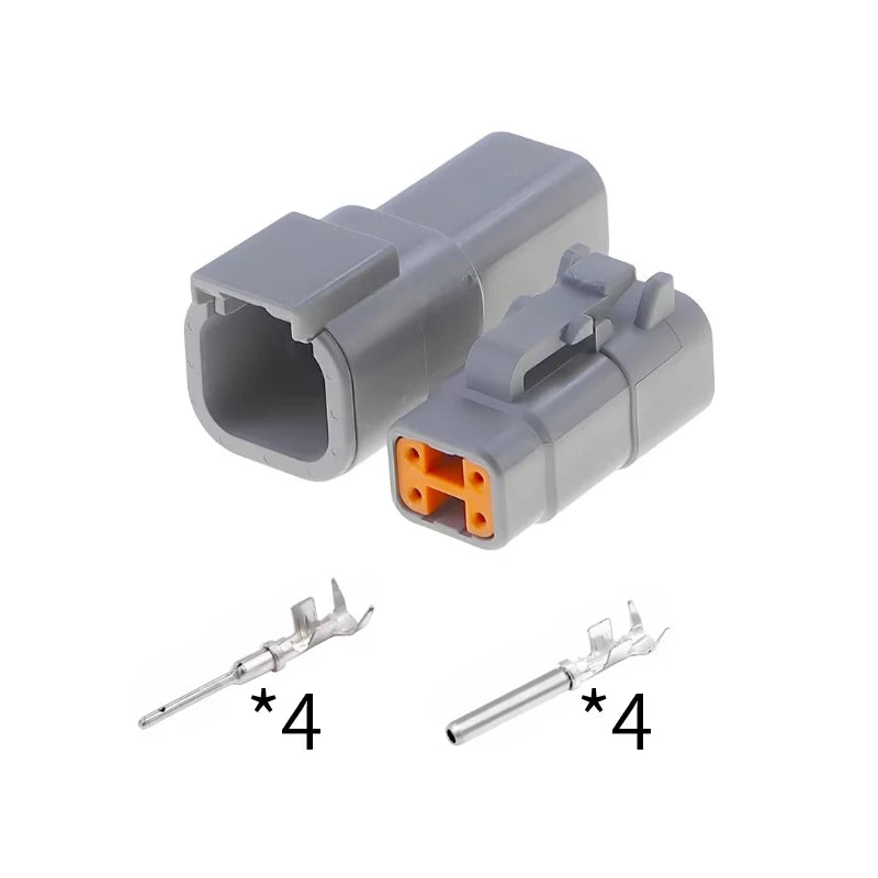 Automotive connector DTM04-4P waterproof plug-in, male and female excavator 4-hole DTM06-4S plug