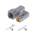 Automotive connector DTM04-4P waterproof plug-in, male and female excavator 4-hole DTM06-4S plug