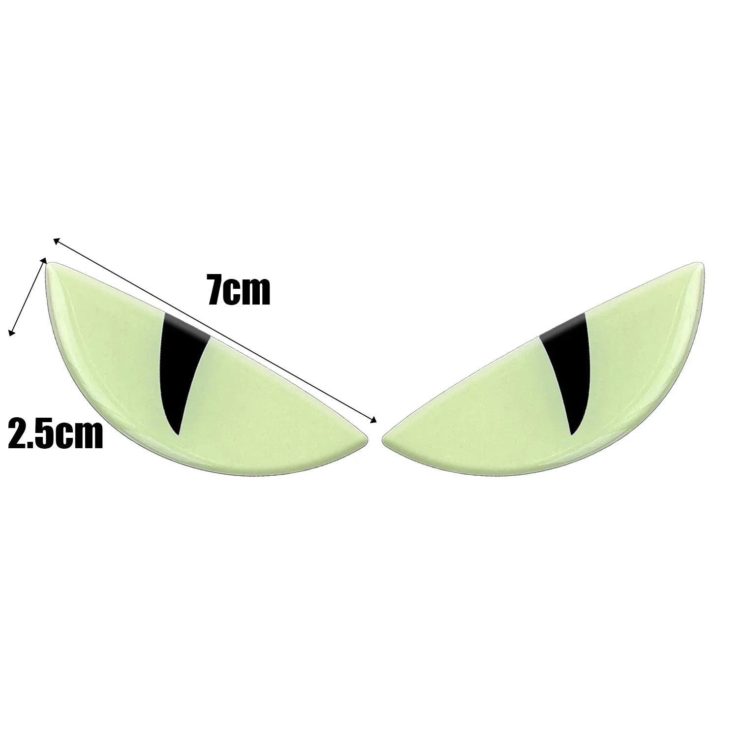 1 Pair New Motorcycle Headlight Luminous Stickers Devil Eye Dazzle Colour 3D Decals Motorbike Body Waterproof Decoration Sticker